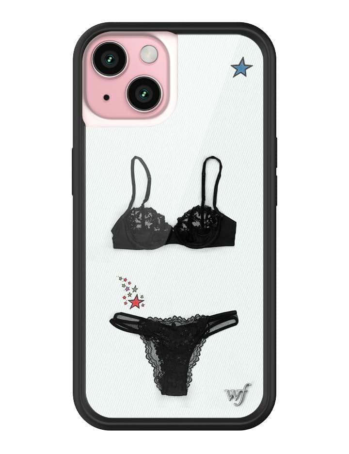 Wildflower Cases - Compatible with iPhone 15 | Protective Black Bumper, 6.5ft Drop Test Certified, Women Owned Small Business | Nature Floral Aesthetic Trendy Cute | Hummingbird