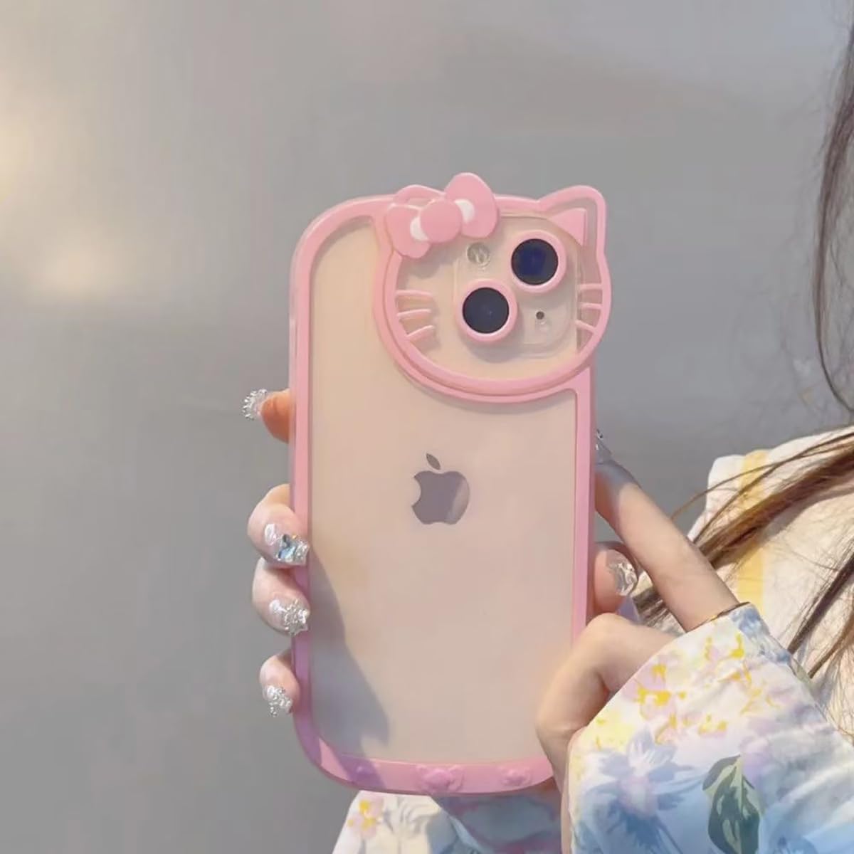 Compatible with iPhone 17 Pro Max Clear Case, Cute Cat Case for Women Girls Kids Cartoon Design Case Cover Shell Slim Soft Protective Case with Camera Lens for iPhone 17 Pro Max, Pink