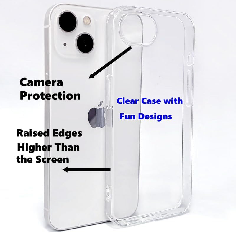 Blingy's for iPhone 17e Case/iPhone 16e Case, Fun Dog Style with Paw Print Pattern Cute Cartoon Animal Design Transparent Soft TPU Protective Clear Case 6.1 inch (Dogs w/Prints)