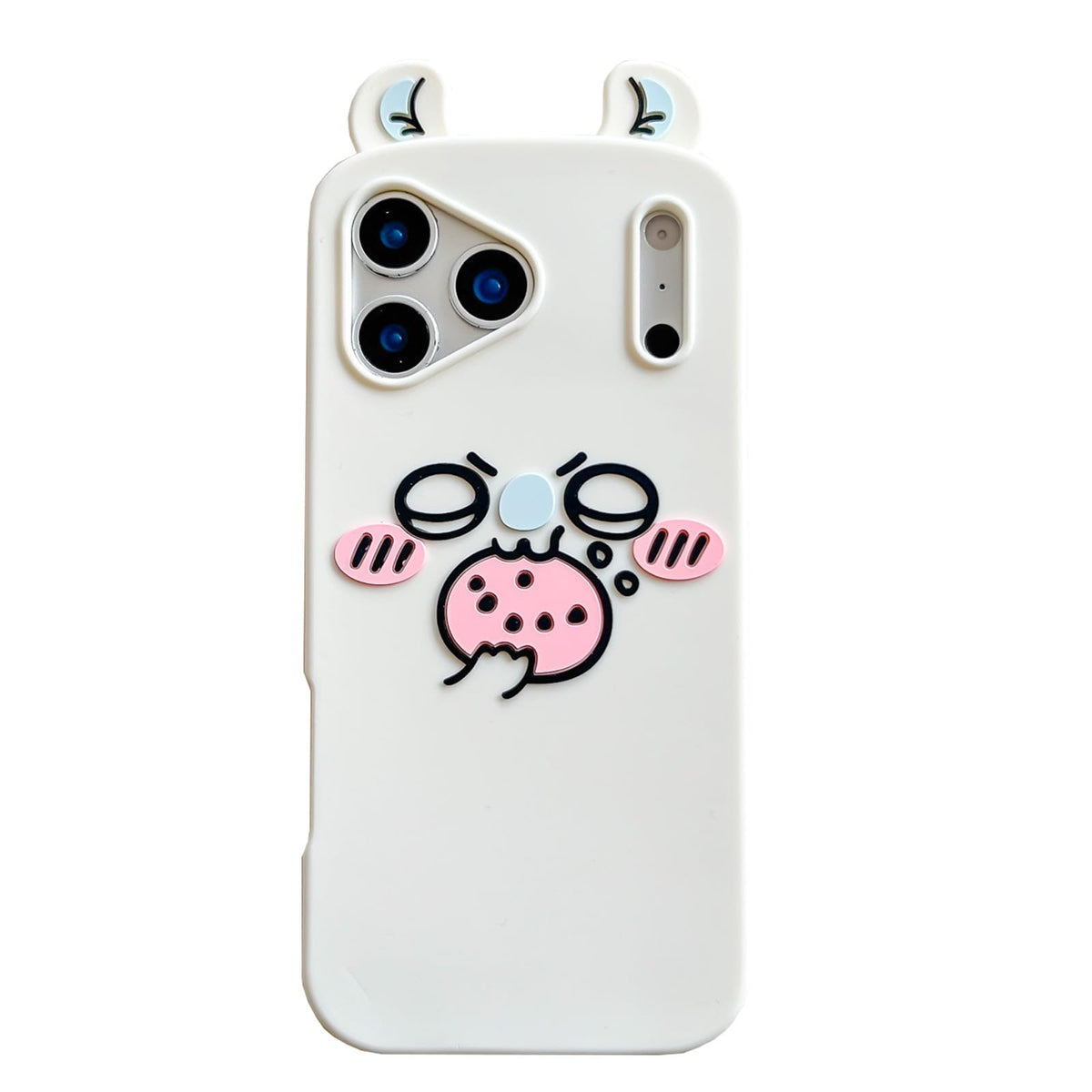 Soft Silicone Case Compatible with iPhone 11,Cute 3D Cartoon Taiyaki with Fish Keychain 3D Funny Kawaii Phone Cases Women Girls Shockproof Cover for iPhone 11