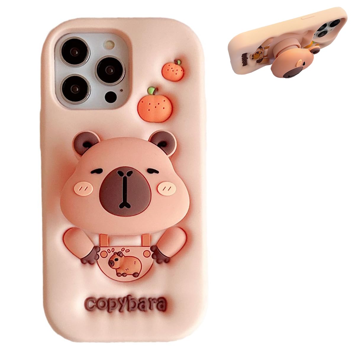 Funny 3D Silicone Case for iPhone 17 Pro Max,Cute Cartoon Black Mask Kawaii Phone Case for Women Girls Soft Rubber Bumper Cool Fun Cover for iPhone 17 Pro Max
