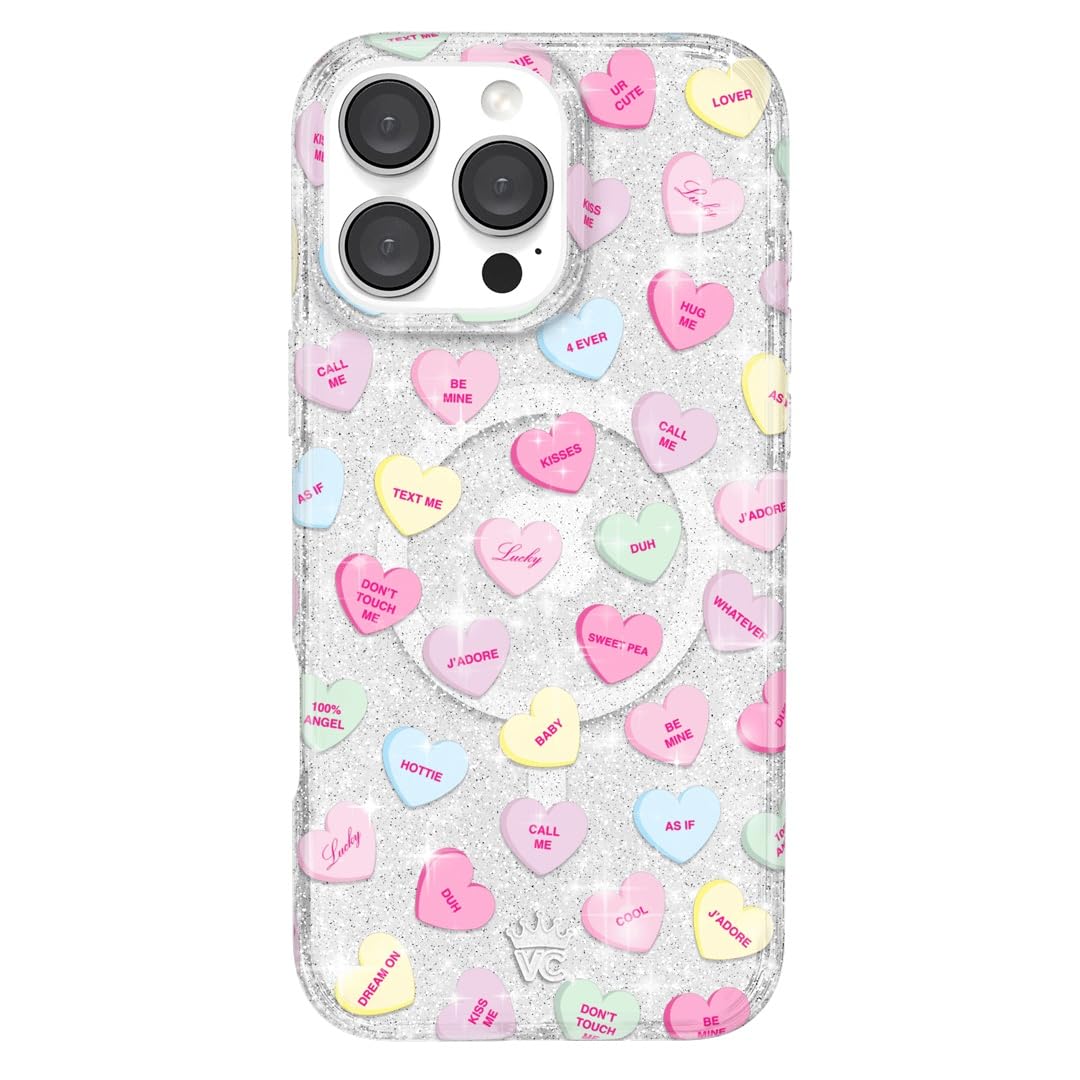 VELVET CAVIAR Christmas Phone Case for iPhone 16 - Compatible with MagSafe [10ft Drop Tested] - Holiday Peppermint Glitter Winter Theme