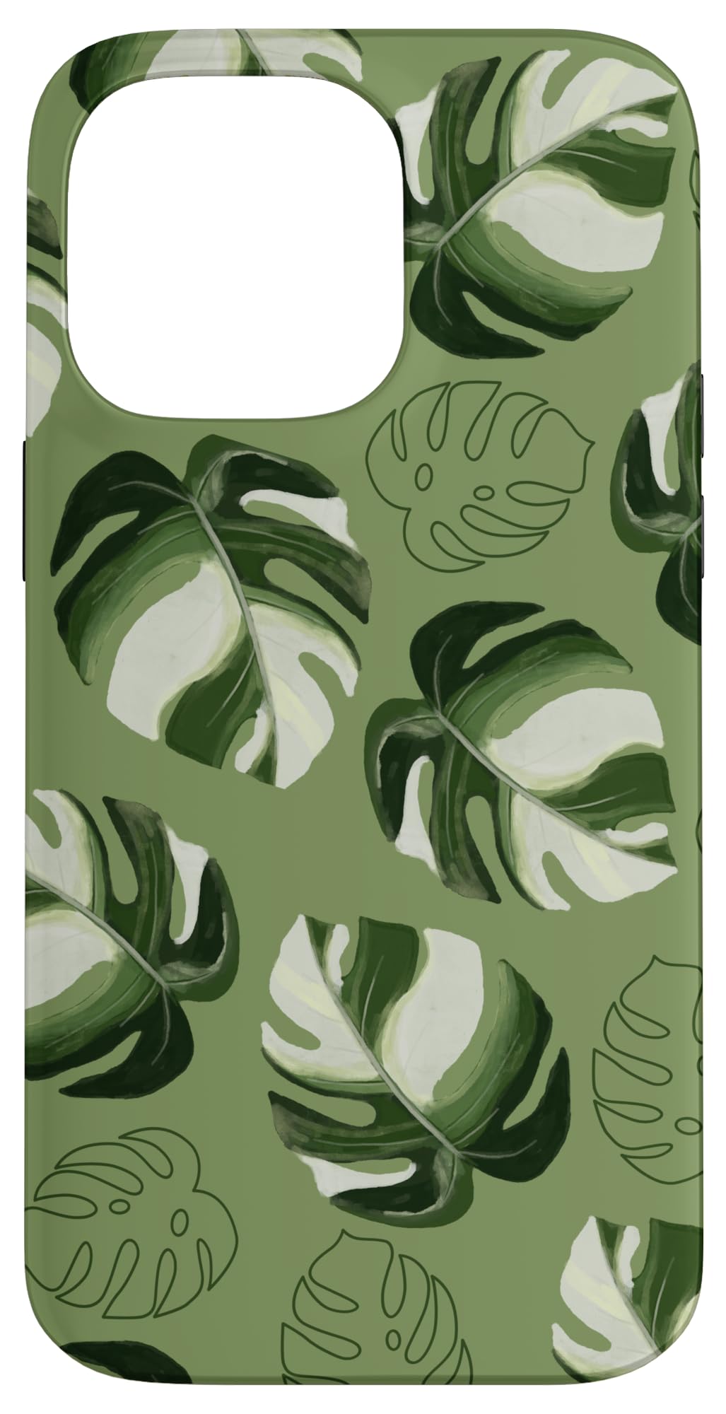 Monstera Deliciosa Leaves Plant Leaf Botanical Nature Case for iPhone 15