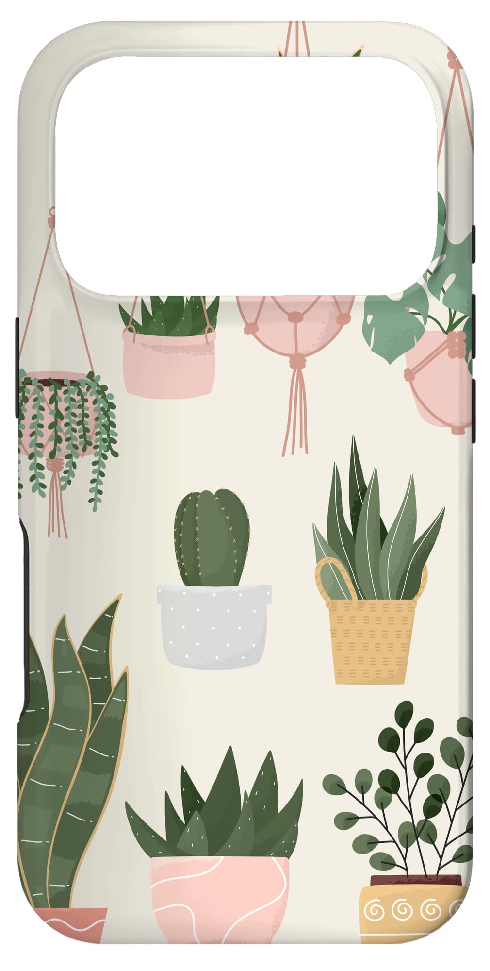Boho Indoor and Outdoor Plant Illustrations Nature Art Phone Case for iPhone 15 Pro Max