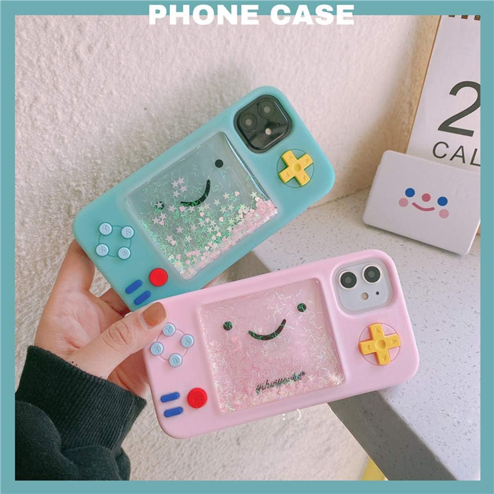 UnnFiko Squishy 3D Cartoon Game Shape Case Compatible with iPhone 14, Creative Liquid Stars Funny Play Case Soft Rubber Protective Cover (Blue, iPhone 14)
