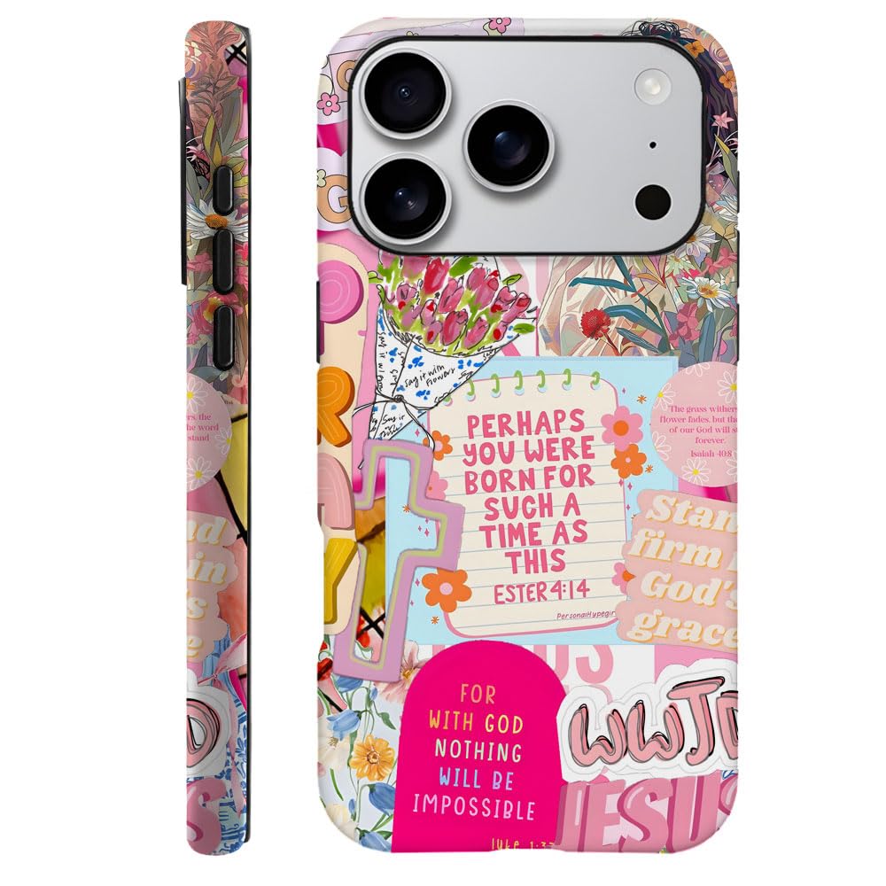 Compatible with iPhone 15 Pro,Durable & Shockproof Phone Case Cover Design - Christmas Retro Doodle