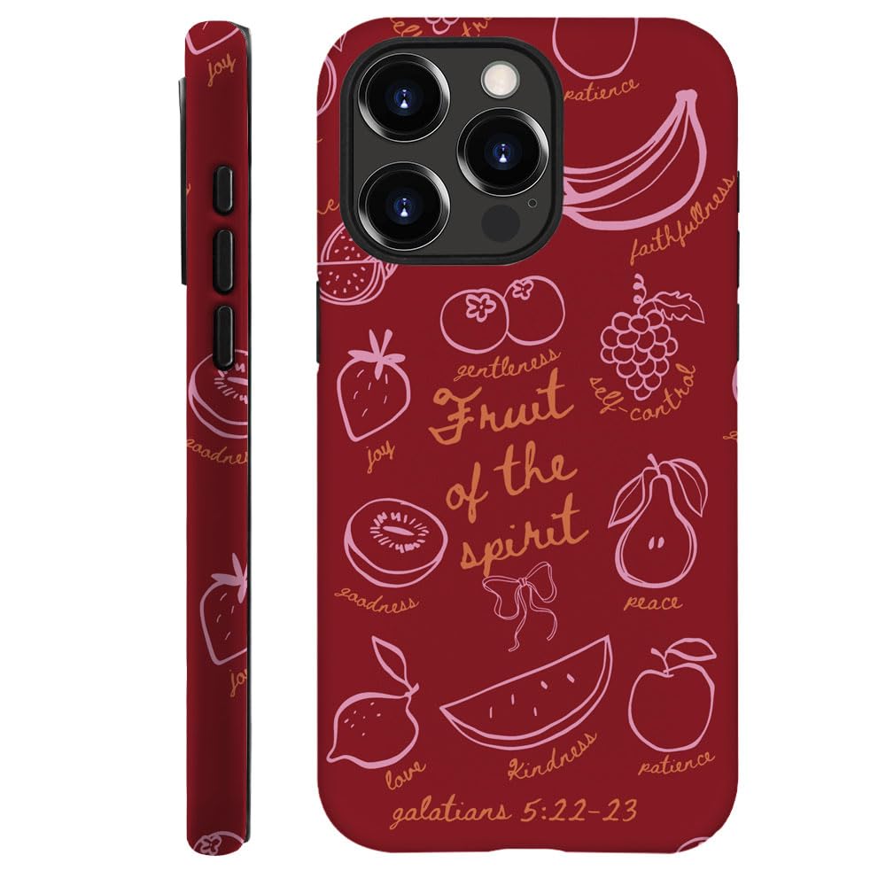 Compatible with iPhone 15 Pro,Durable & Shockproof Phone Case Cover Design - Christmas Retro Doodle