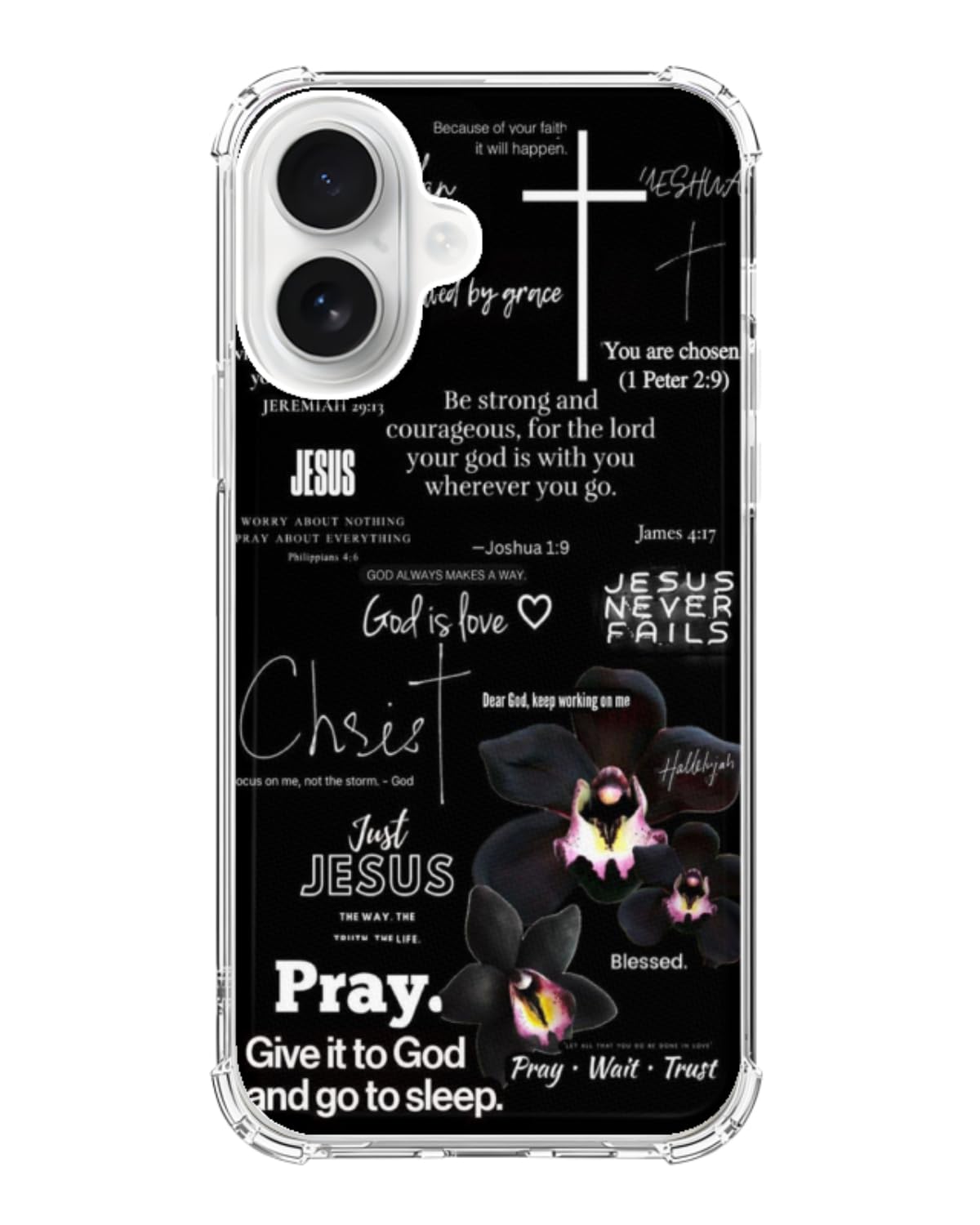 Water Lily Pond Black Cat Phone Case Compatible with iPhone 17, Cute Cat Painting Phone Cover for iPhone 17