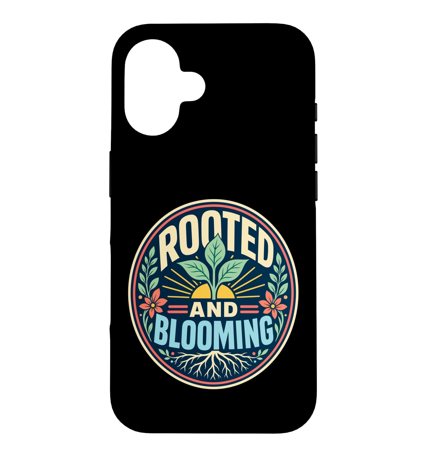 Rooted Blooming Plant Nature Retro Case for iPhone 16