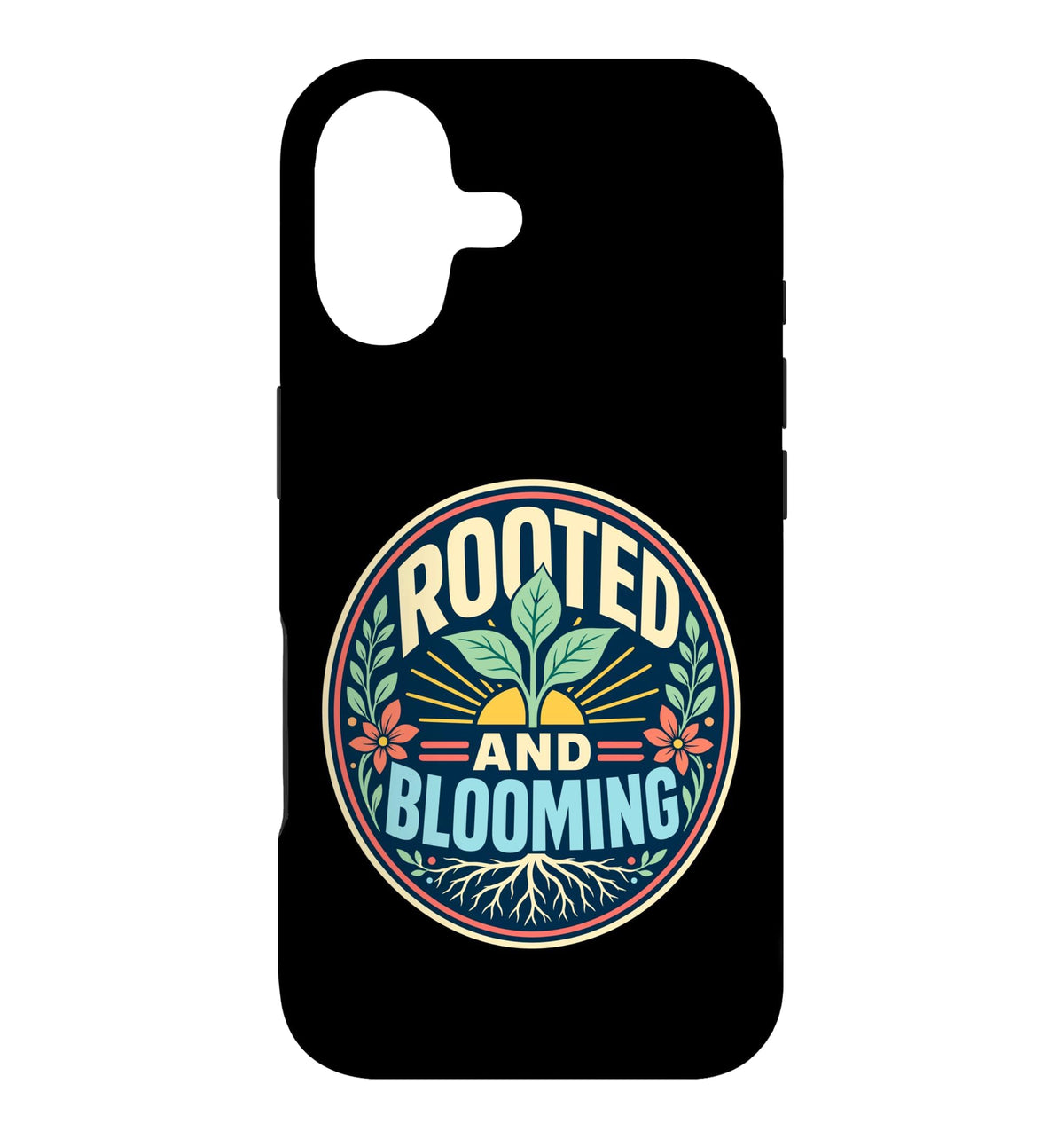 Rooted Blooming Plant Nature Retro Case for iPhone 16