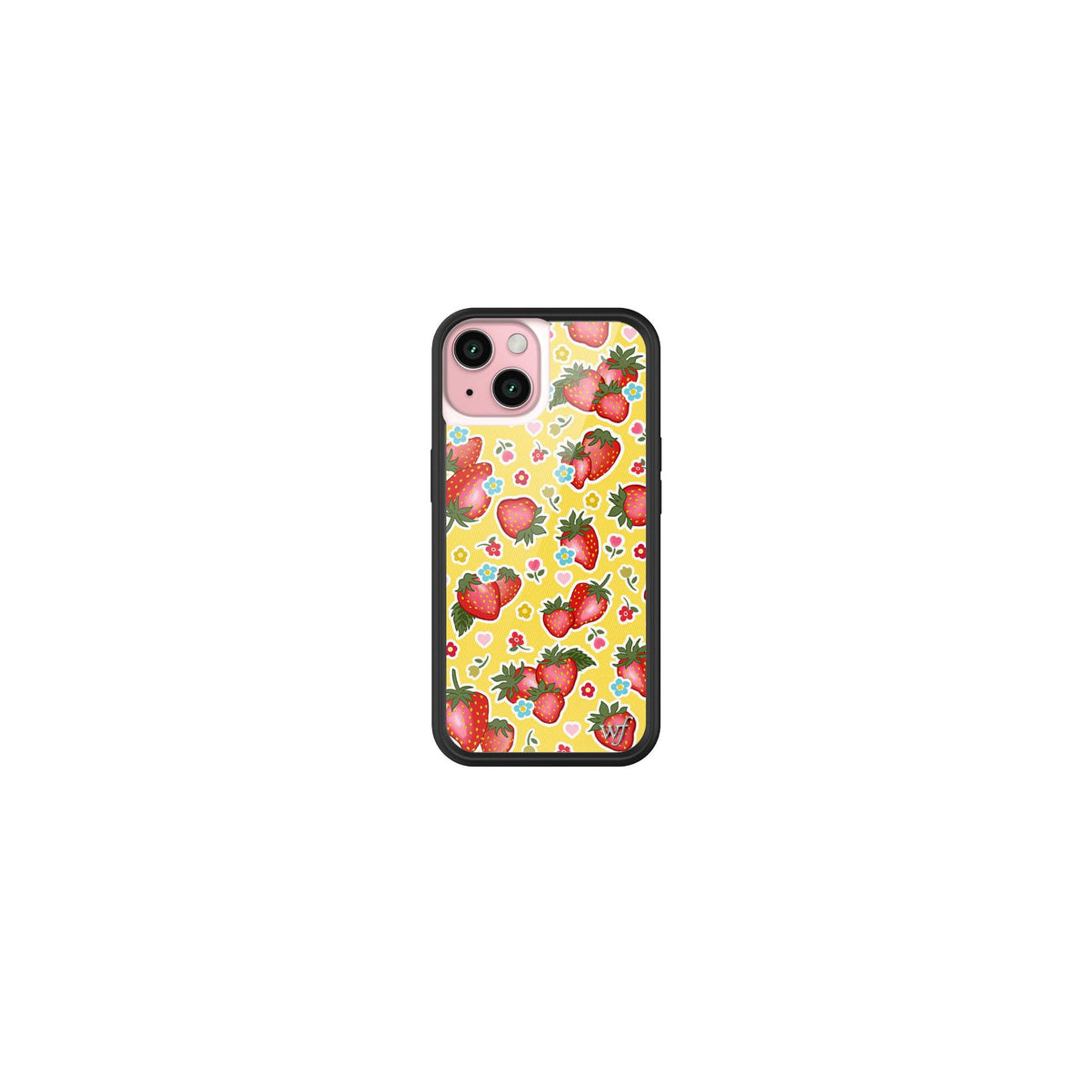 Wildflower Cases - Compatible with iPhone 15 | Protective Black Bumper, 6.5ft Drop Test Certified, Women Owned Small Business | Nature Floral Aesthetic Trendy Cute | Hummingbird