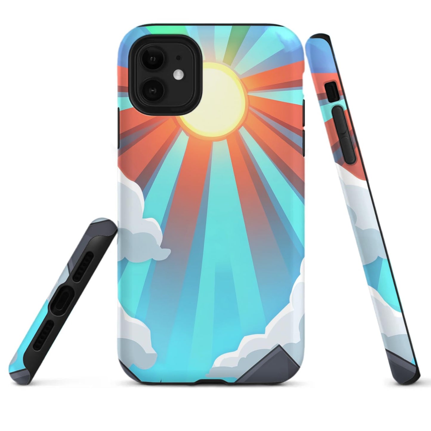 Raindrops Potted Plants Phone Case Compatible with iPhone 16 15 14 13 12 Compatible with Samsung Galaxy S25 S24 S21 Ultra FE S22 Dual Layer Sturdy Shockproof Full Protection