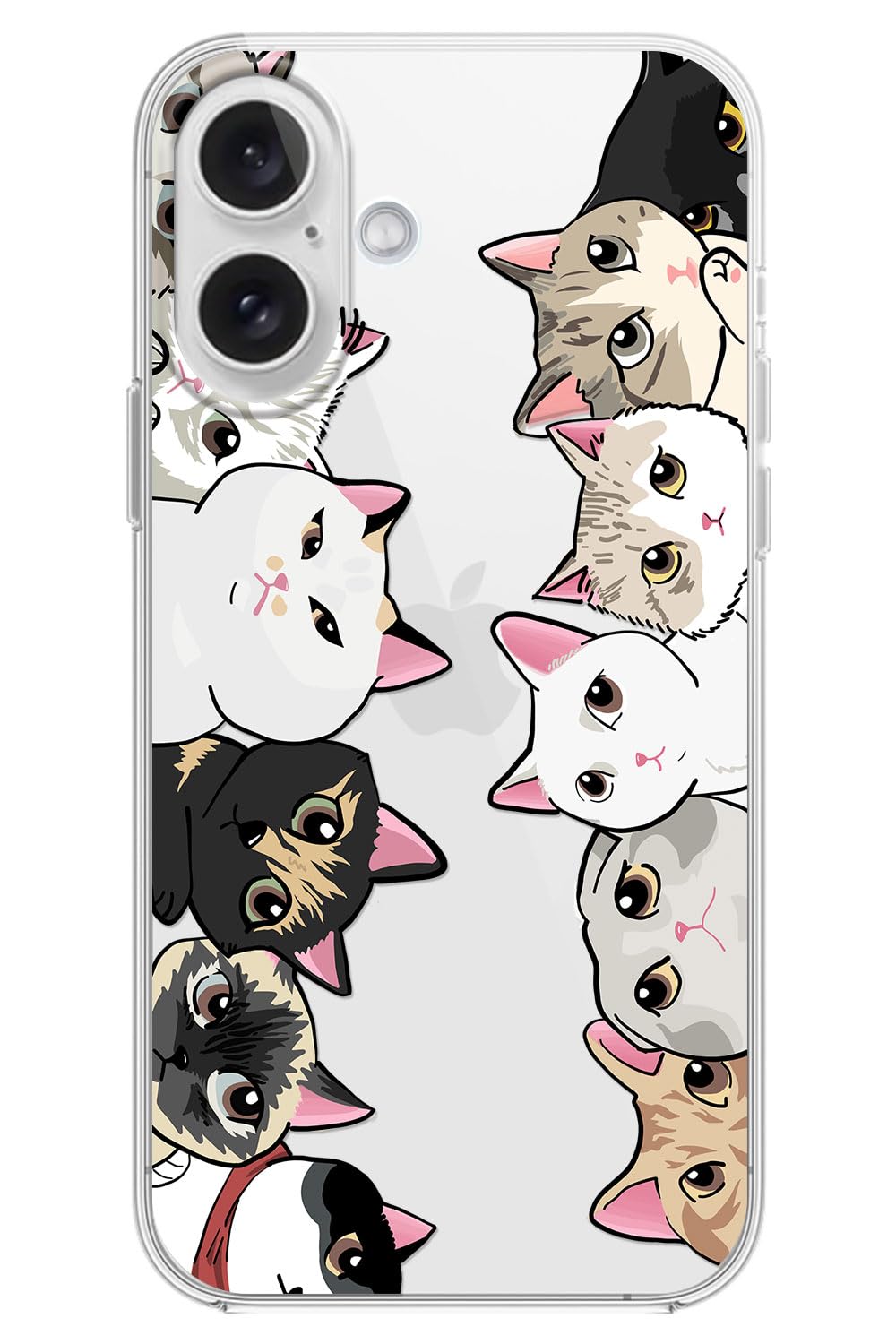 Blingy's for iPhone 17e Case/iPhone 16e Case, Fun Dog Style with Paw Print Pattern Cute Cartoon Animal Design Transparent Soft TPU Protective Clear Case 6.1 inch (Dogs w/Prints)