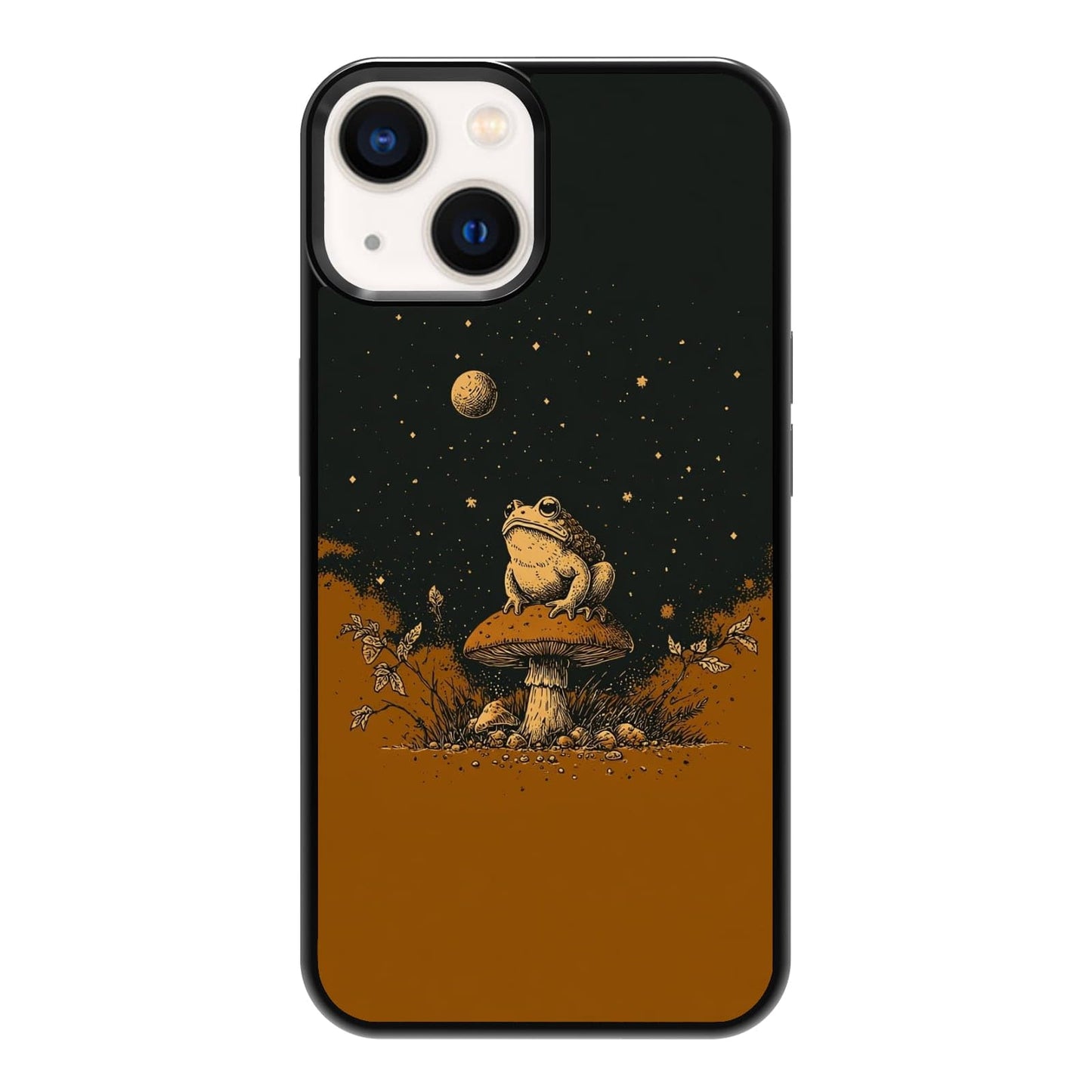 Elegant Forest Green Botanical Leaf and Plant Illustration Phone Case, Shockproof Protective Cover for iPhone 11 12 13 14 15 16 17 Pro Max Plus Mini XR 7 8 SE