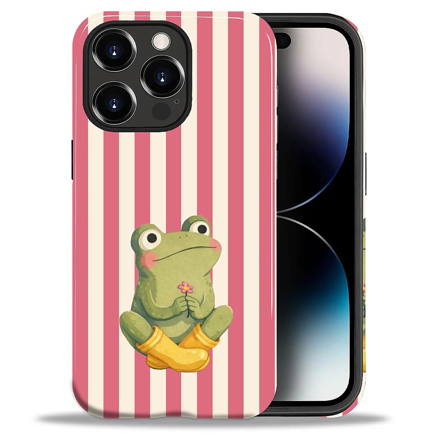 Case Compatible with iPhone 17 Pro,Double Layer Protection, Matte Finish, Anti-Drop and Anti-Fingerprint Armor -Yellow Striped Taco Vacation Sausage Dog Collage