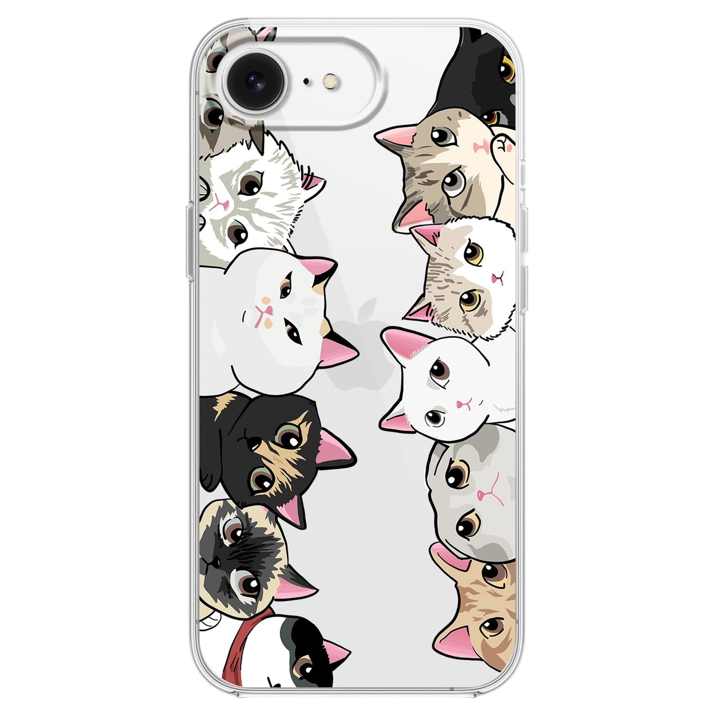 Blingy's for iPhone 17e Case/iPhone 16e Case, Fun Dog Style with Paw Print Pattern Cute Cartoon Animal Design Transparent Soft TPU Protective Clear Case 6.1 inch (Dogs w/Prints)