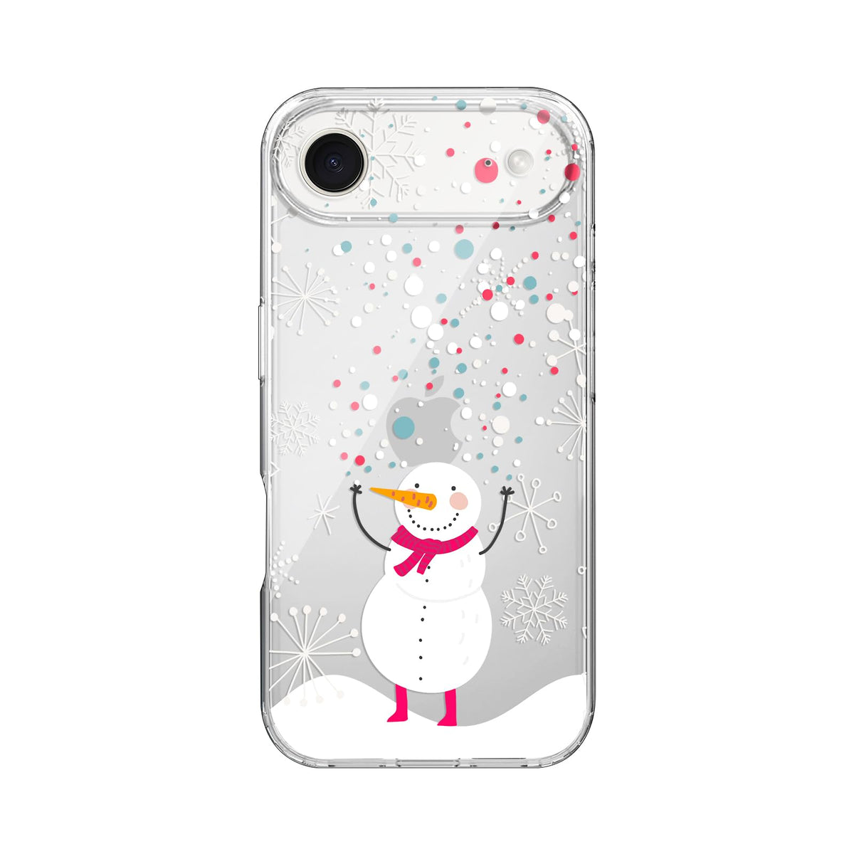 Blingy's for iPhone 17 Case, Christmas Tree Snowflake Winter Clear Case | Transparent, Winter Holiday Design, Snowflake Pattern, Christmas Pattern, Merry Christmas, Soft TPU Protective Case 6.3 in