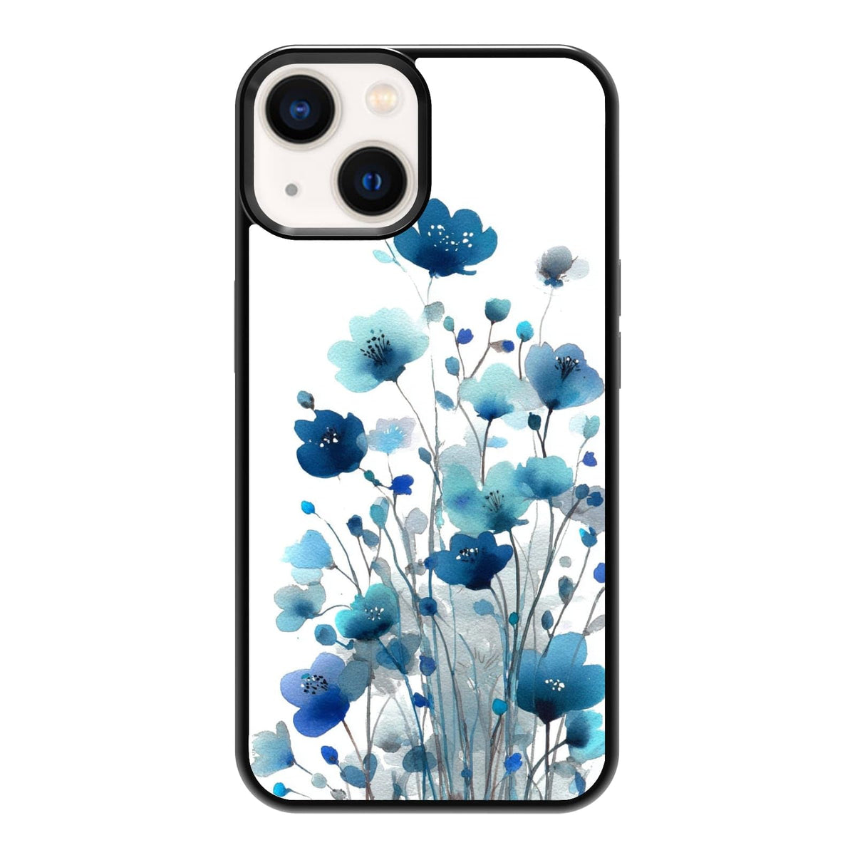 Lush Garden Wildflower Field Green Botanical Nature Aesthetic Phone Case, Shockproof Protective Cover for iPhone 11 12 13 14 15 16 17 Pro Max Plus Mini XR 7 8 SE