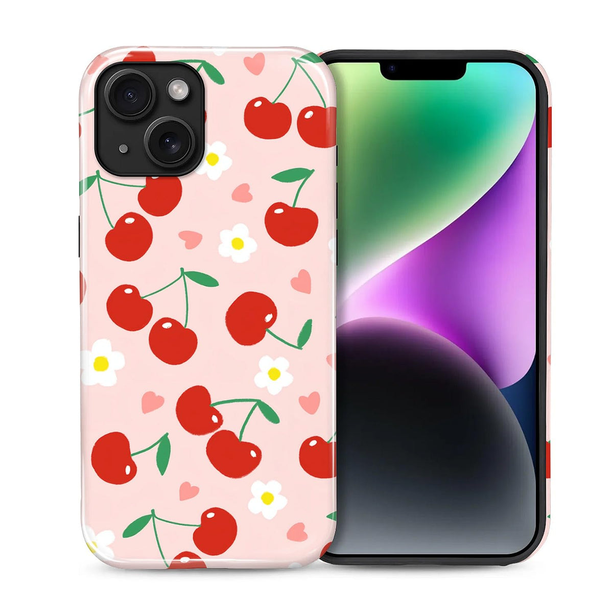 Compatible with iPhone 13 14 Case, Hybrid 2-Layer Case Shockproof Anti-Scratch for Girl Women Boy Men, Plant Collection for iPhone 13 14