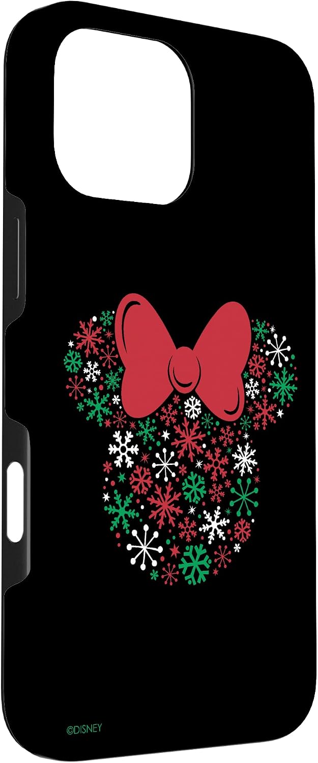 Disney Minnie Mouse Icon Holiday Snowflakes Case for iPhone 16 Pro Max