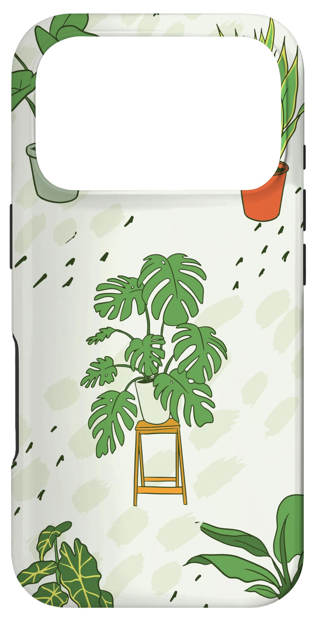 Monstera plant Houseplant Illustrations | Boho Nature Leaf Case for iPhone 15