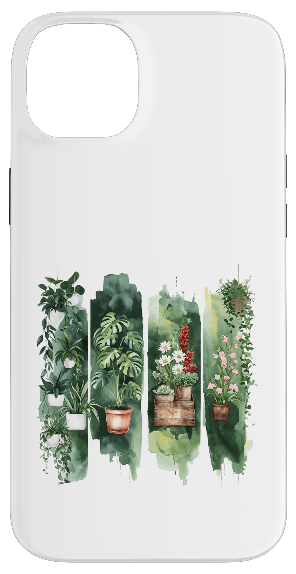 Watercolor Potted Houseplants Botanical Art Case for iPhone 16