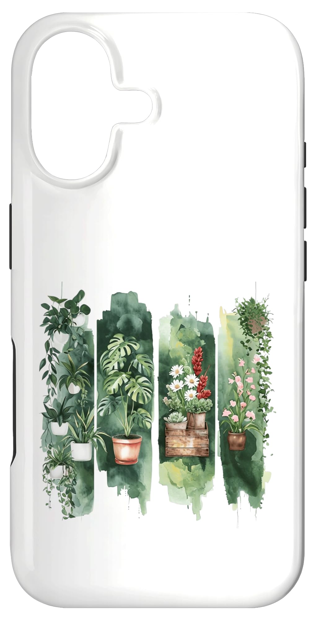 Watercolor Potted Houseplants Botanical Art Case for iPhone 16