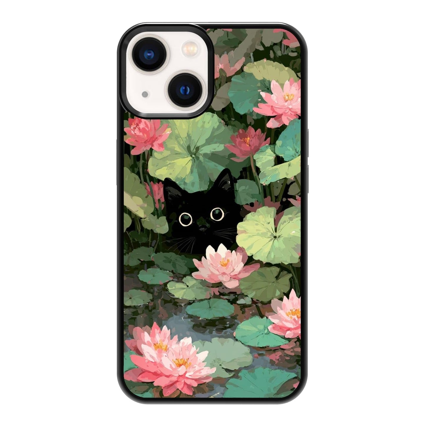 Plant Lover Black Cat Houseplants Indoor Garden Aesthetic Phone Case, Shockproof Protective Cover for iPhone 11 12 13 14 15 16 17 Pro Max Plus Mini XR 7 8 SE