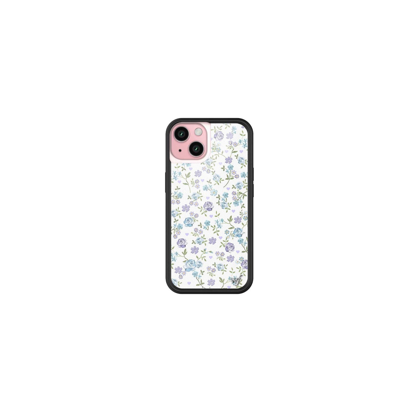 Wildflower Cases - Compatible with iPhone 15 | Protective Black Bumper, 6.5ft Drop Test Certified, Women Owned Small Business | Nature Floral Aesthetic Trendy Cute | Hummingbird