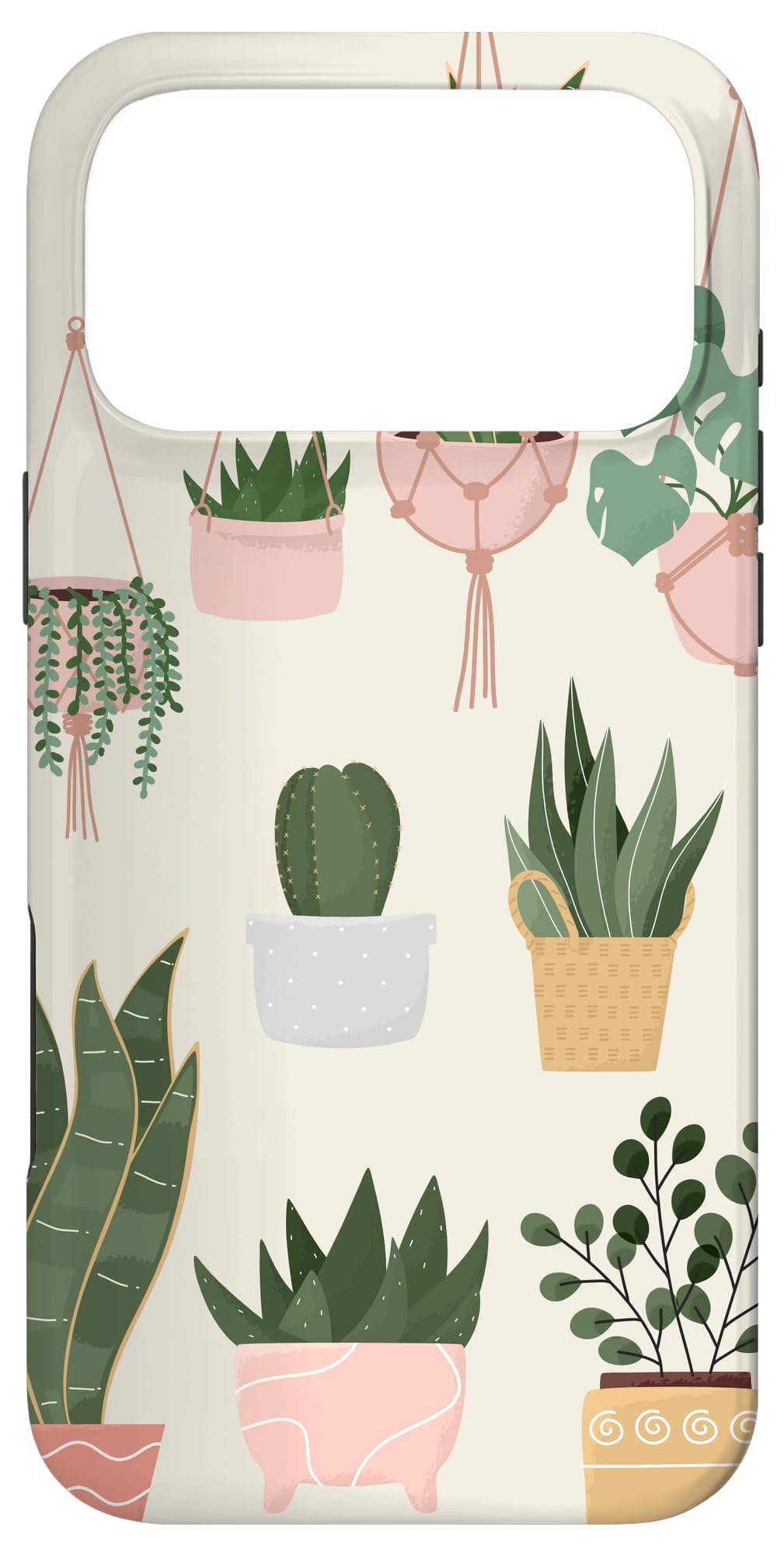 Boho Indoor and Outdoor Plant Illustrations Nature Art Phone Case for iPhone 15 Pro Max