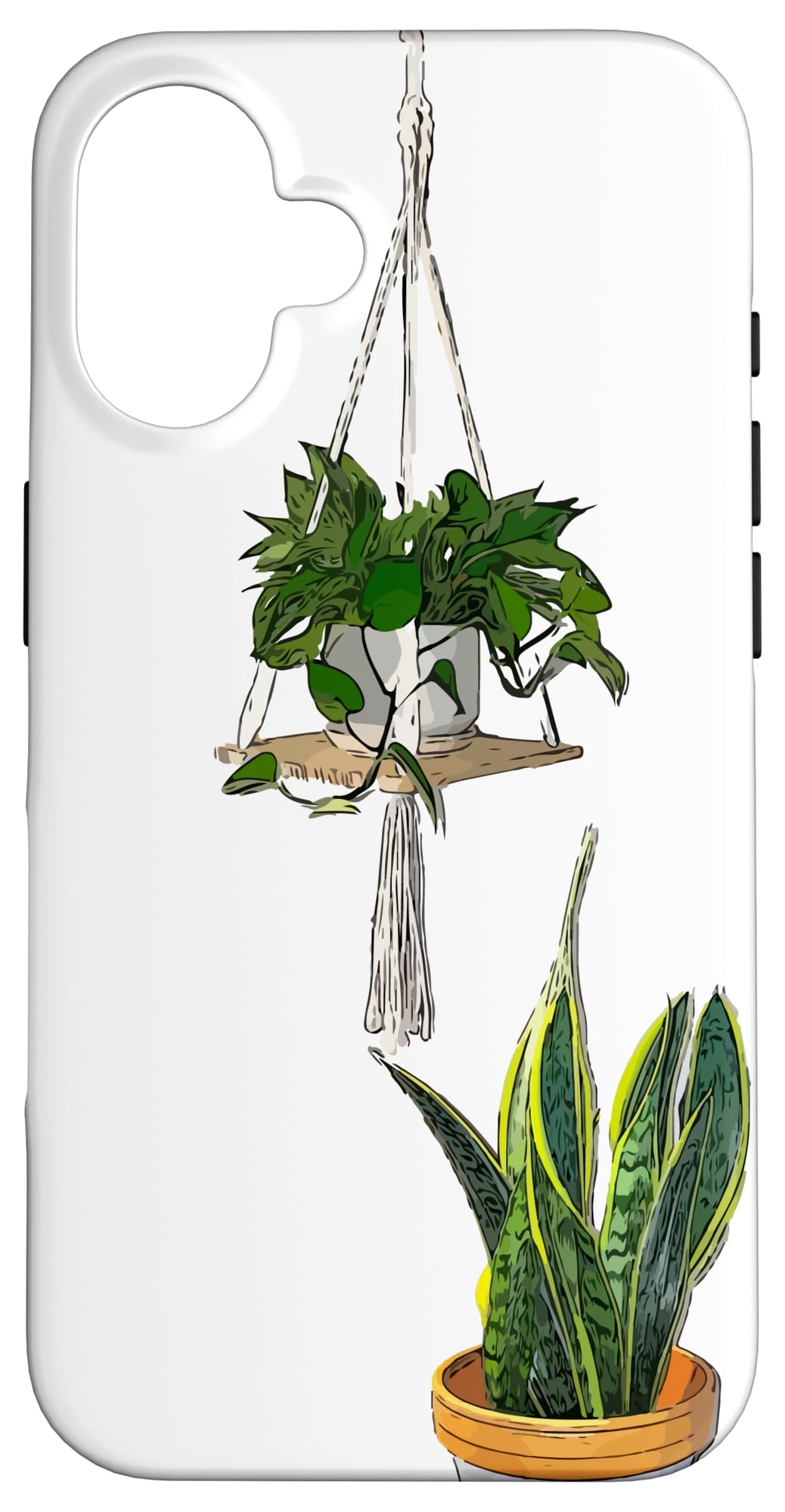 Modern Hanging Pothos and Snake Plant Case for iPhone Air