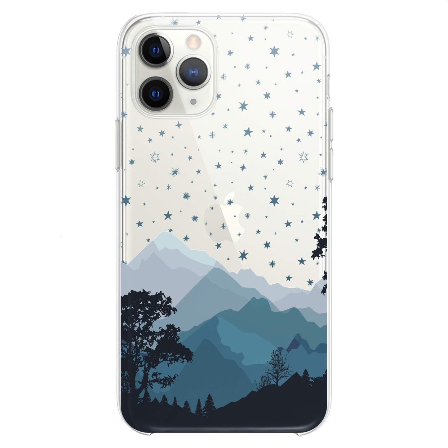 Case Compatible with iPhone 14 13 Pro Max 12 Mini 11 Xs X 8 Plus Xr 7 SE 6s 5 Slim Shadow Plants Lovely Phone Nature Flexible Silicone Print Modern Art Design Trees Cute Soft Clear White