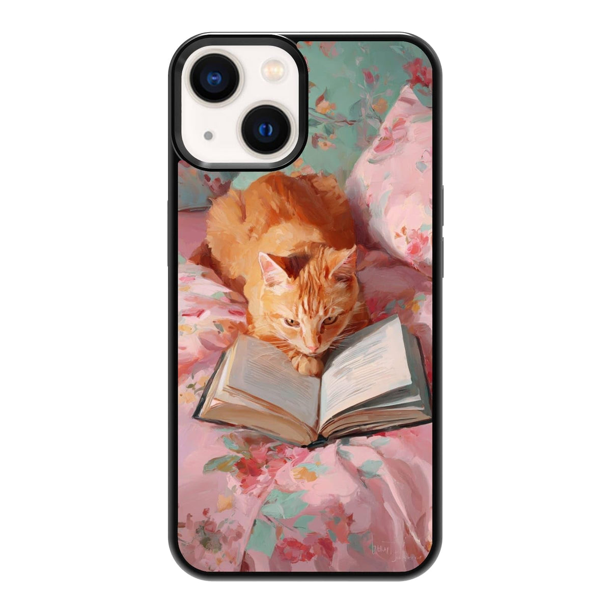 Lush Tropical Monstera Leaves Black Cat Botanical Art Phone Case, Shockproof Protective Cover for iPhone 11 12 13 14 15 16 17 Pro Max Plus Mini XR 7 8 SE