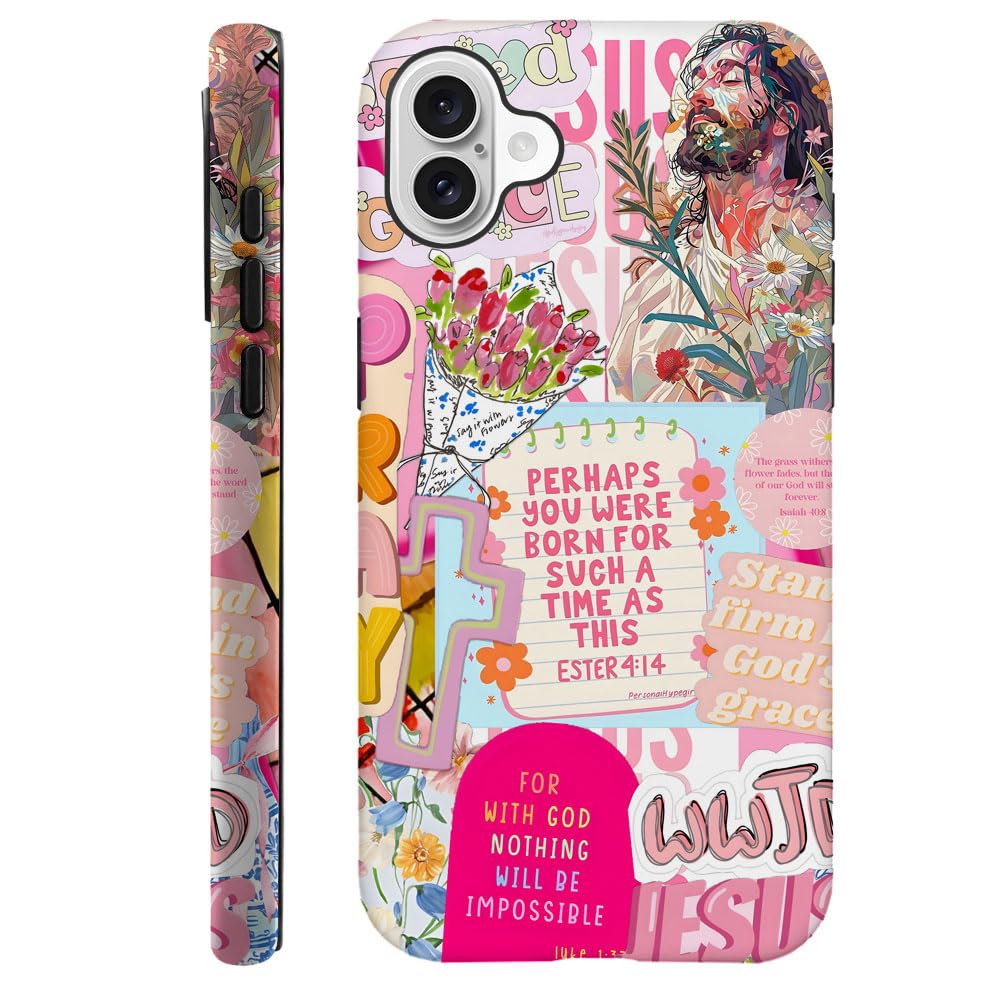 Compatible with iPhone 15 Pro,Durable & Shockproof Phone Case Cover Design - Christmas Retro Doodle