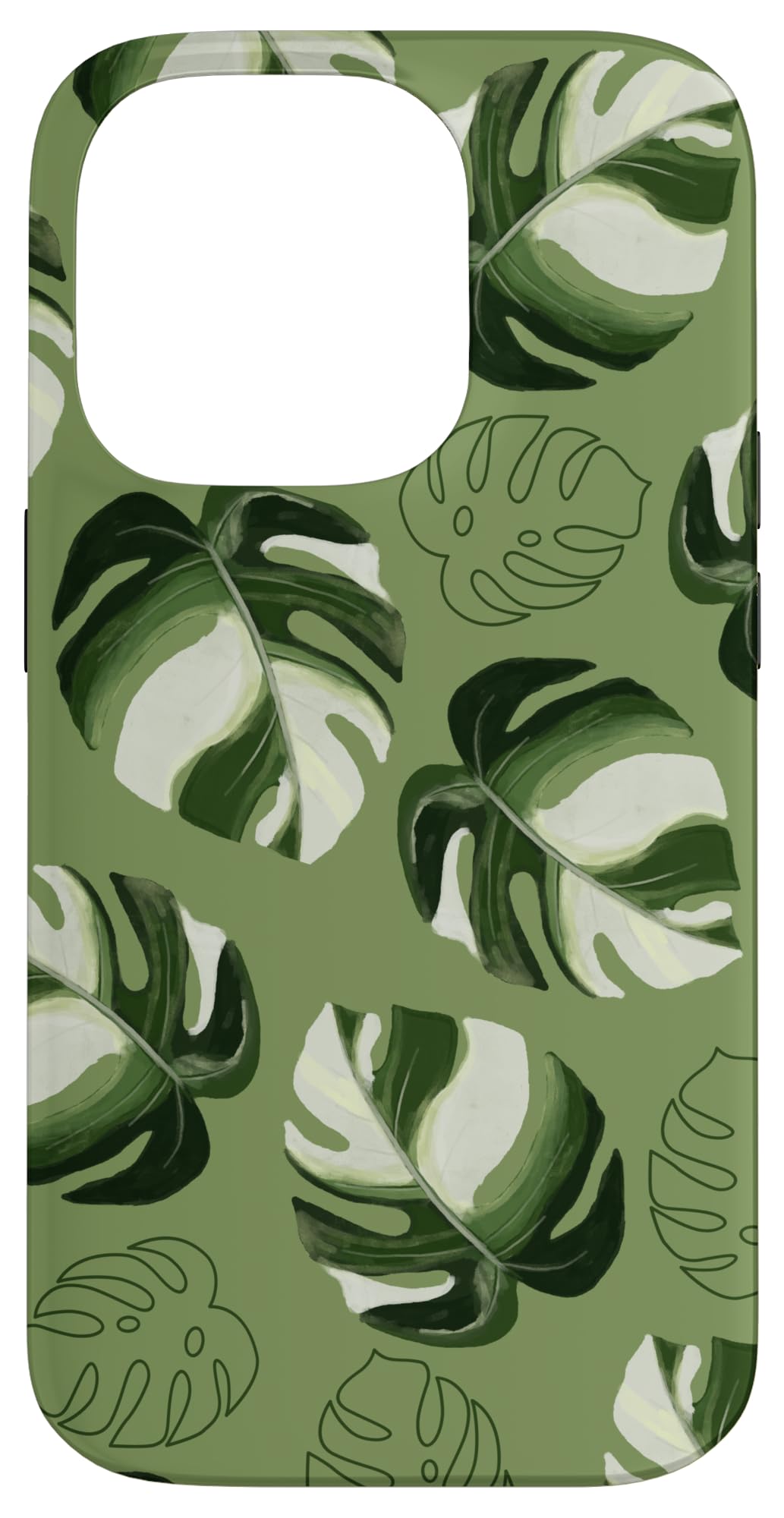 Monstera Deliciosa Leaves Plant Leaf Botanical Nature Case for iPhone 15