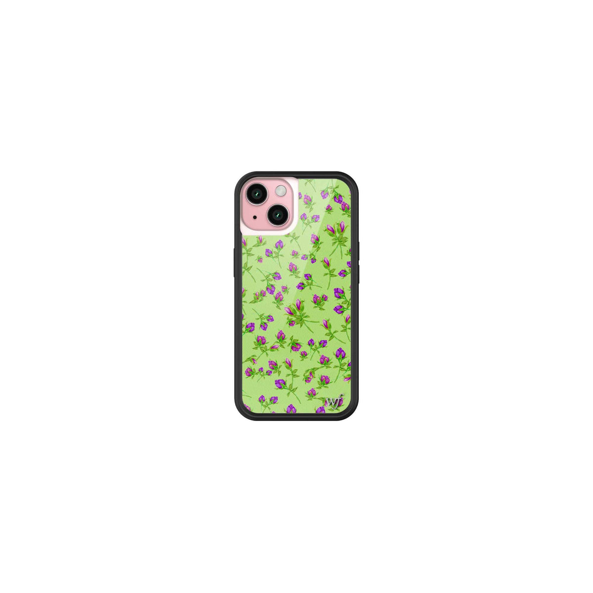 Wildflower Cases - Compatible with iPhone 15 | Protective Black Bumper, 6.5ft Drop Test Certified, Women Owned Small Business | Nature Floral Aesthetic Trendy Cute | Hummingbird