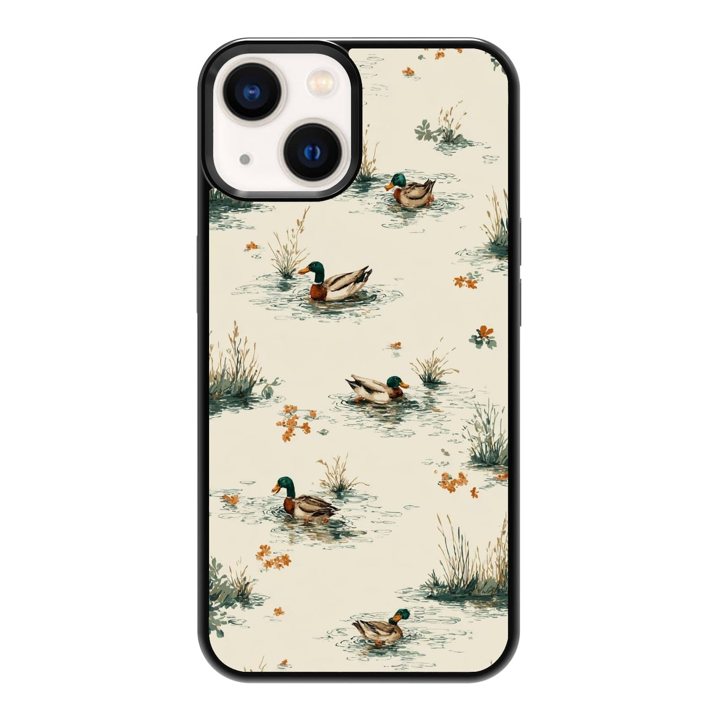 Elegant Forest Green Botanical Leaf and Plant Illustration Phone Case, Shockproof Protective Cover for iPhone 11 12 13 14 15 16 17 Pro Max Plus Mini XR 7 8 SE
