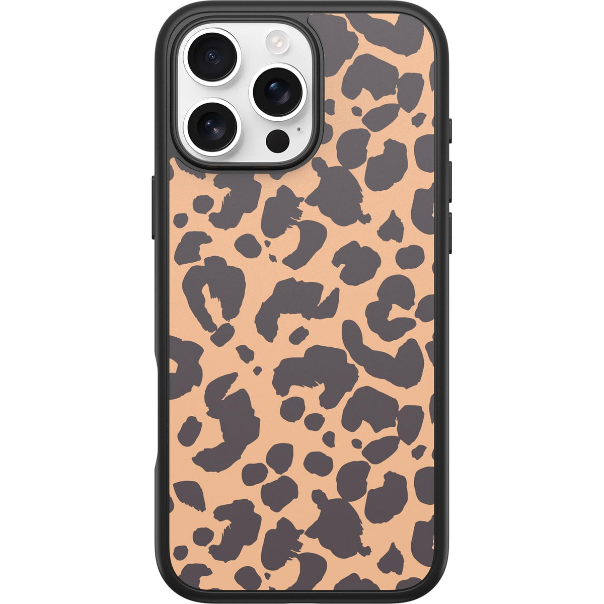 OtterBox iPhone 16 Pro Symmetry Series Clear Case - Pink Leopard Print | Snaps to MagSafe, Ultra-Sleek, Raised Edges Protect Camera & Screen, Ultra-Thin, Sleek iPhone Case