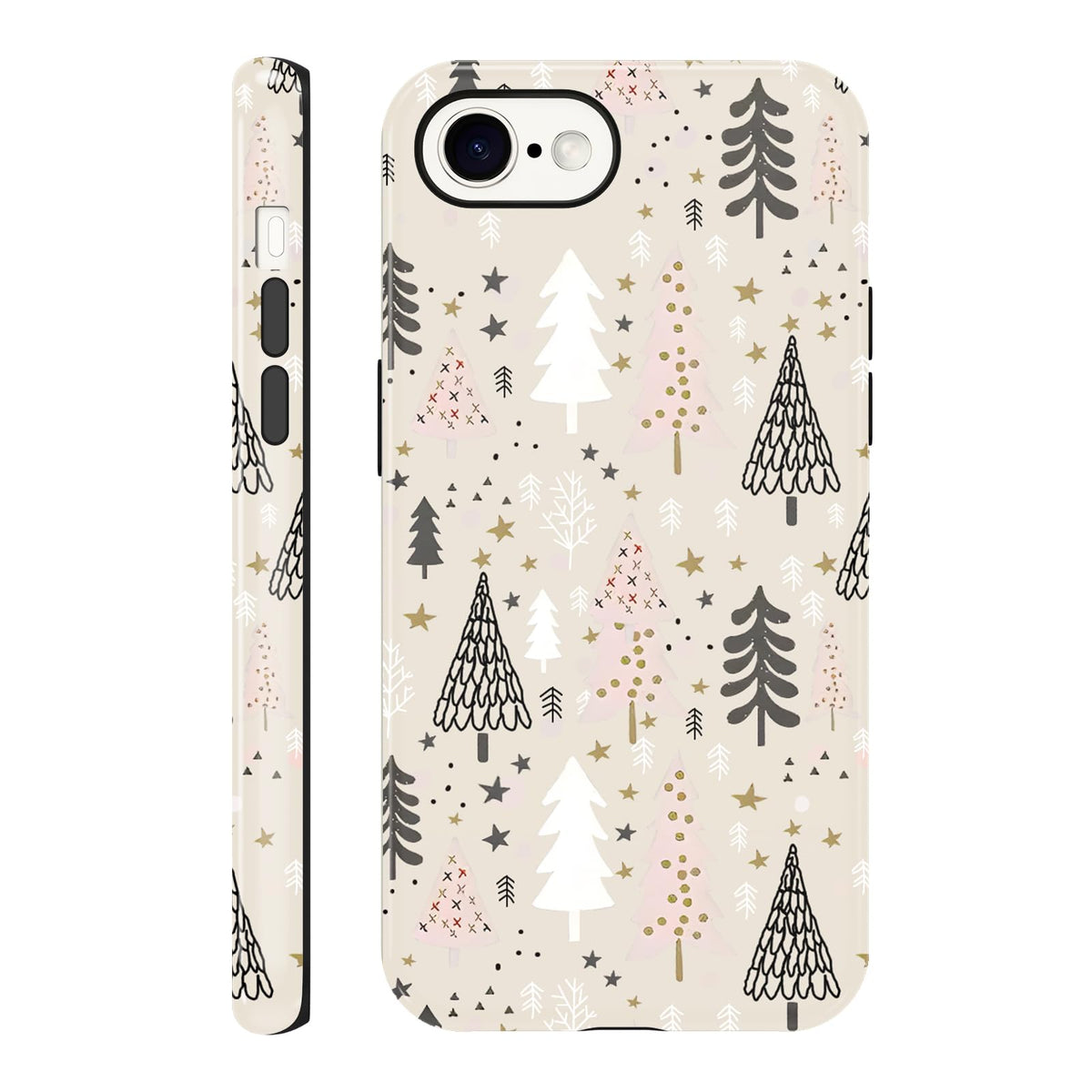 Merry Christmas Phone Case for iPhone 13/14, Cute Case with Candy Gingerbread Man Pattern, Hybrid Durable Shockproof Soft Silicone Cover for Girl Women Men Boys