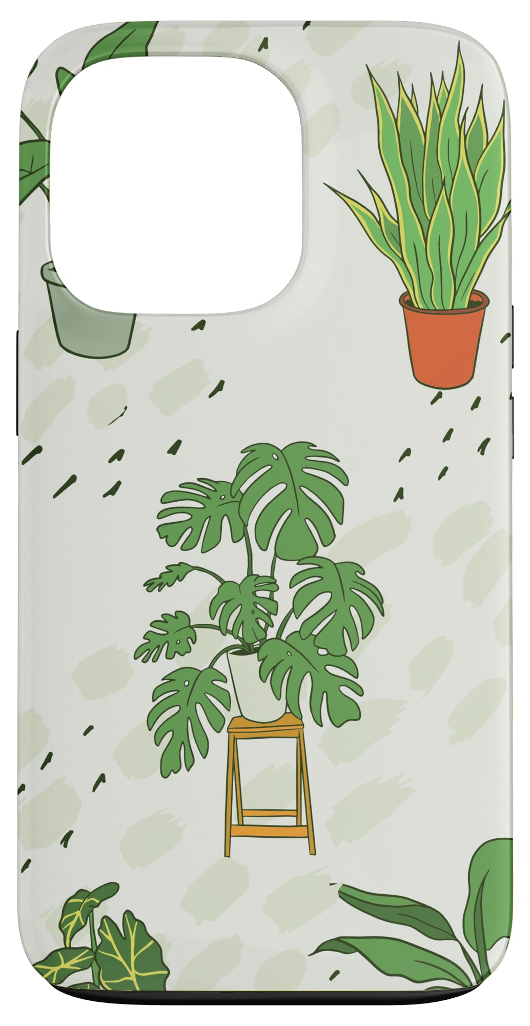 Monstera plant Houseplant Illustrations | Boho Nature Leaf Case for iPhone 15