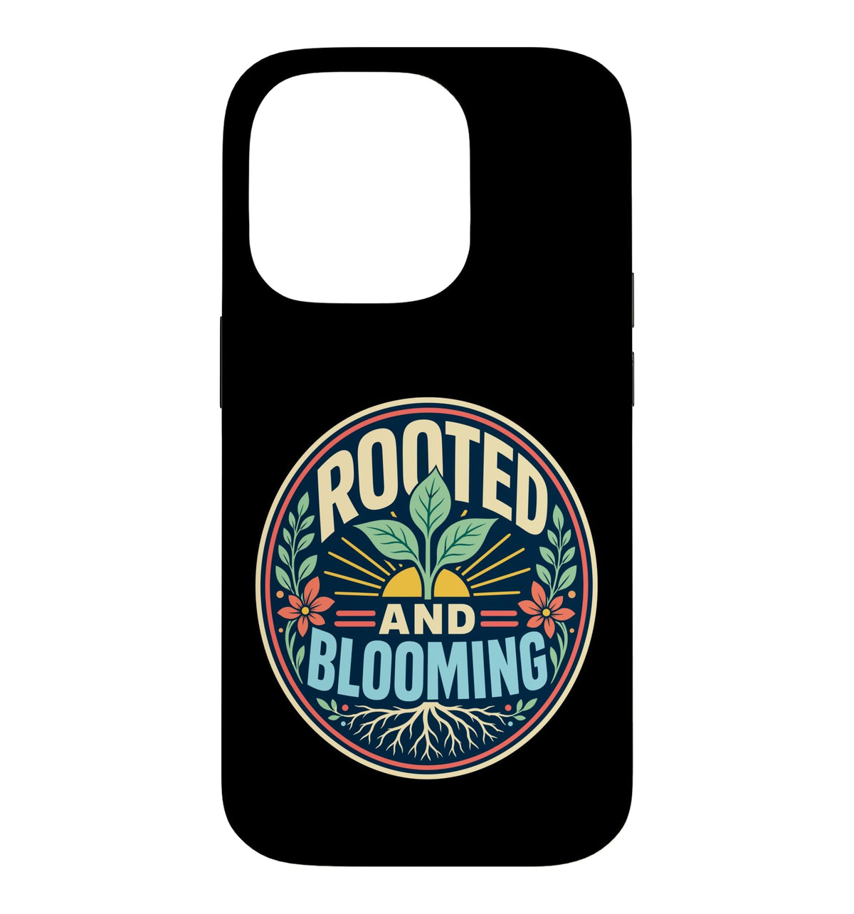 Rooted Blooming Plant Nature Retro Case for iPhone 16
