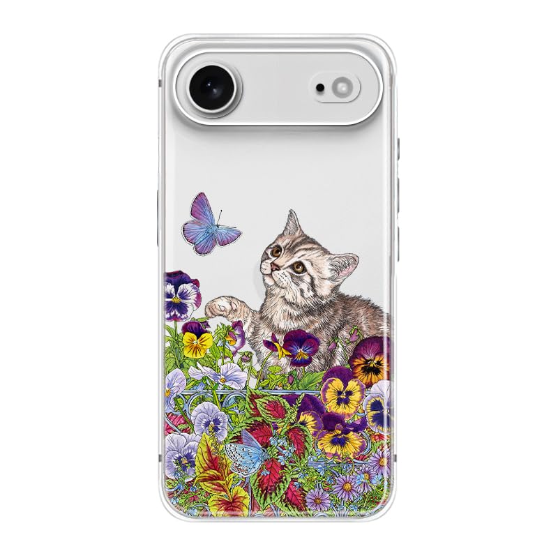 Blingy's for iPhone 17e Case/iPhone 16e Case, Fun Dog Style with Paw Print Pattern Cute Cartoon Animal Design Transparent Soft TPU Protective Clear Case 6.1 inch (Dogs w/Prints)
