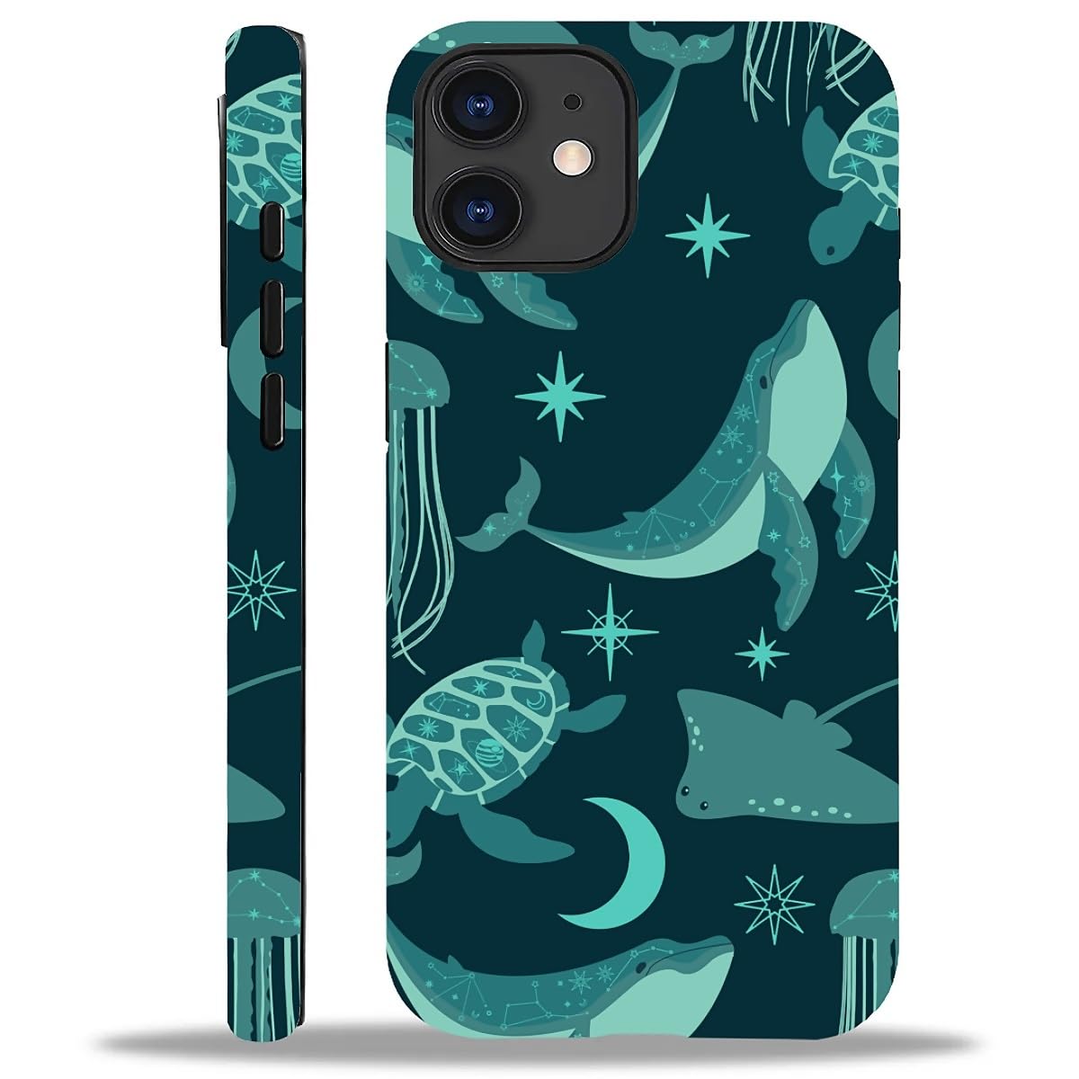 Case for iPhone 16 Pro Max,Aesthetic Frog Pond Splice Exquisitely Pattern Double Protective Phone Cover Cases Soft Silicone for iPhone 16 Pro Max