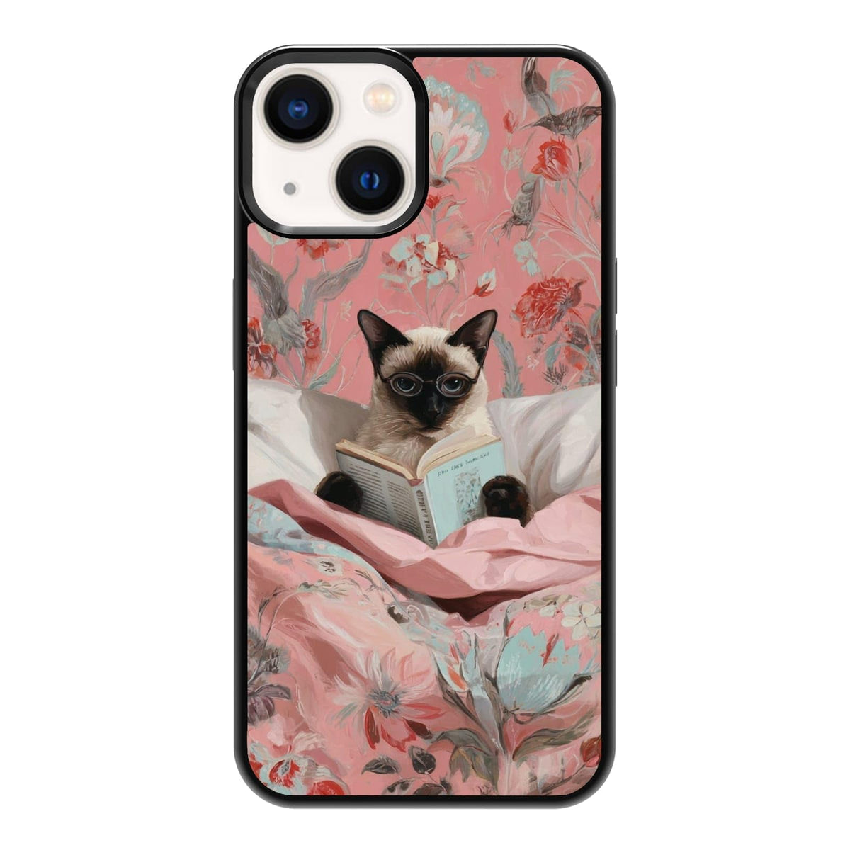 Black Cat Indoor Jungle Potted Plants Bookshelf Dark Green Botanical Urban Forest Phone Case, Shockproof Protective Cover for iPhone 11 12 13 14 15 16 17 Pro Max Plus Mini XR 7 8 SE