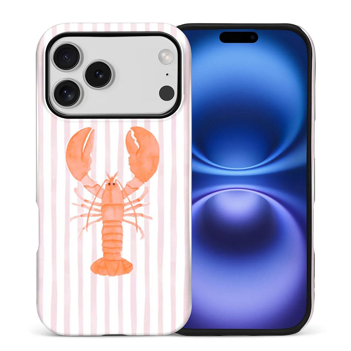 for iPhone 15 Pro Case,Hybrid 2-Layer Hard Shell + Silicone Protective Case -Resistant Shockproof- A Naughty Cat with Blue Stripes Eating Fish