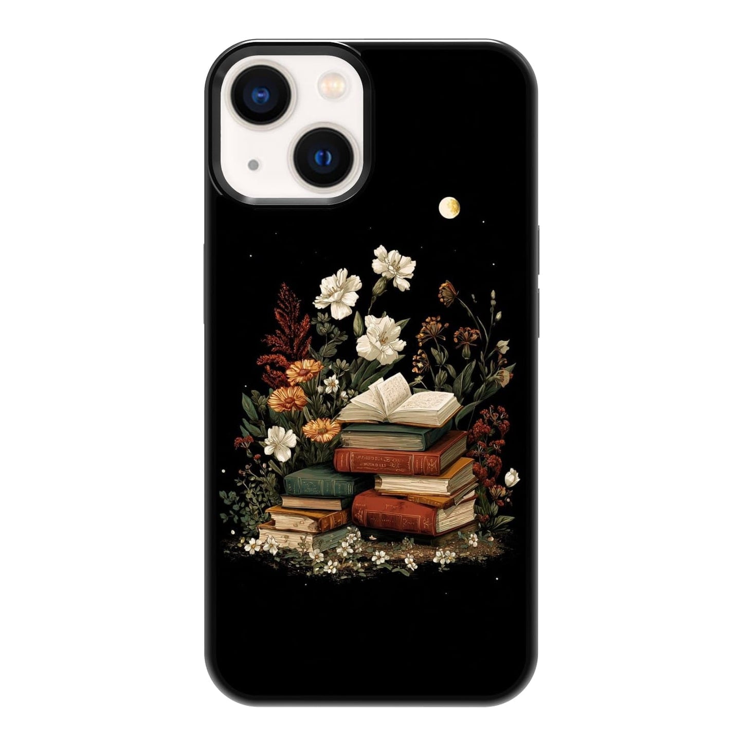 Black Cat Indoor Jungle Potted Plants Bookshelf Dark Green Botanical Urban Forest Phone Case, Shockproof Protective Cover for iPhone 11 12 13 14 15 16 17 Pro Max Plus Mini XR 7 8 SE