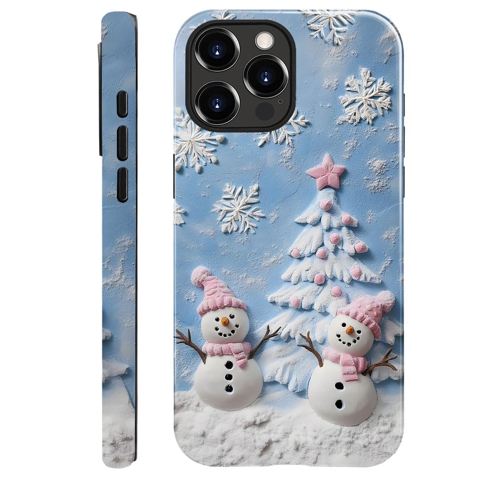 DAIZAG Case Compatible with iPhone 17,Glossy Durable Shock Protection Cover for Girl Women,Christmas Tree Snowflake Pattern
