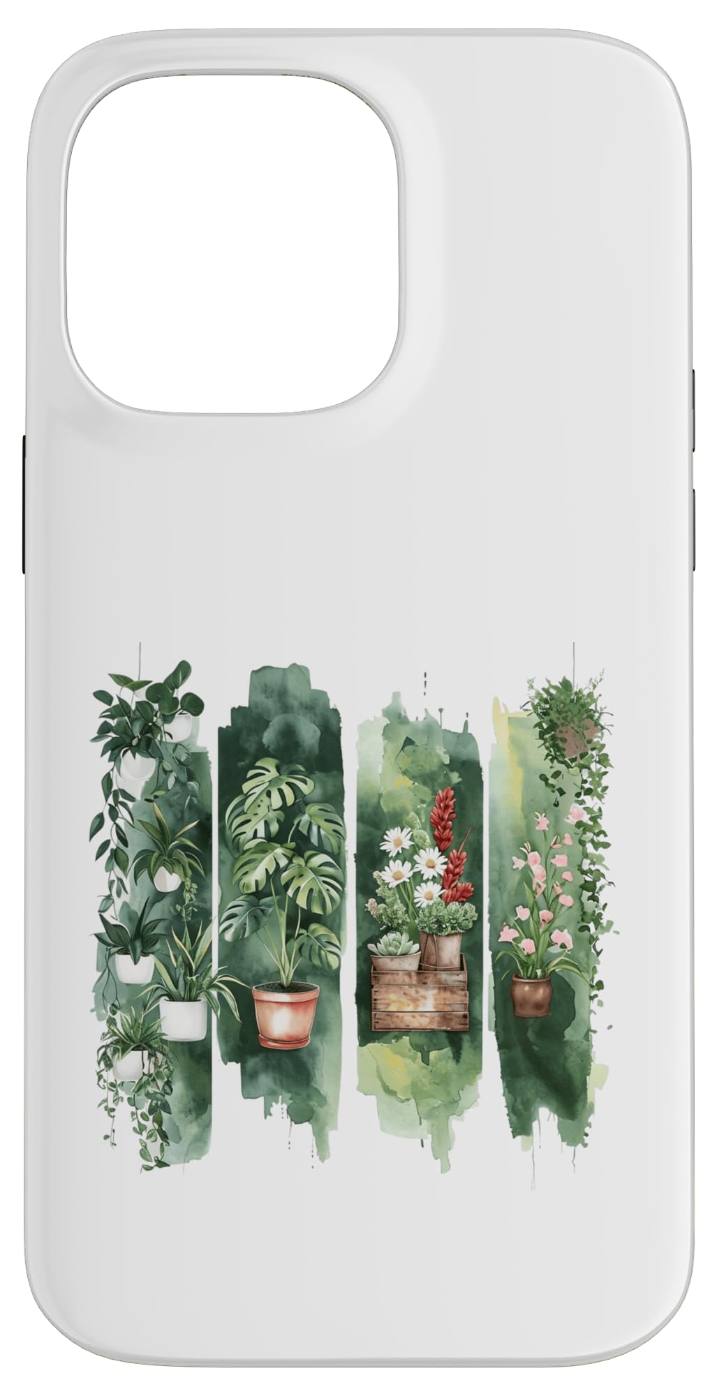 Watercolor Potted Houseplants Botanical Art Case for iPhone 16