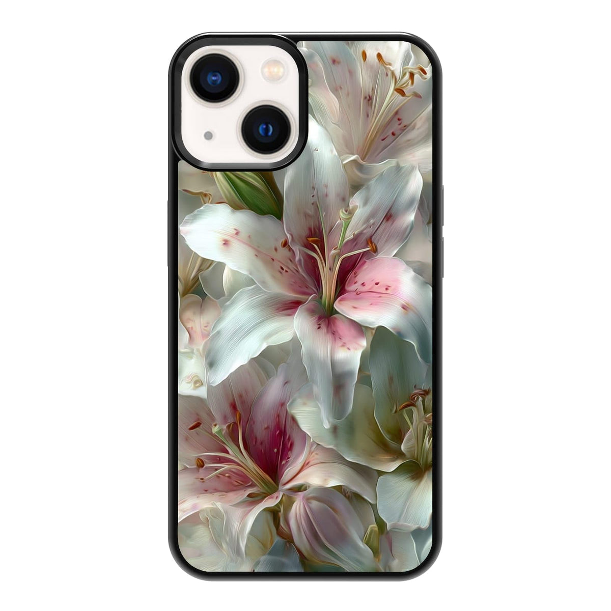 Nature Stained Glass Green Forest Tree Sunlight Phone Case, Shockproof Protective Cover for iPhone 11 12 13 14 15 16 17 Pro Max Plus Mini XR 7 8 SE