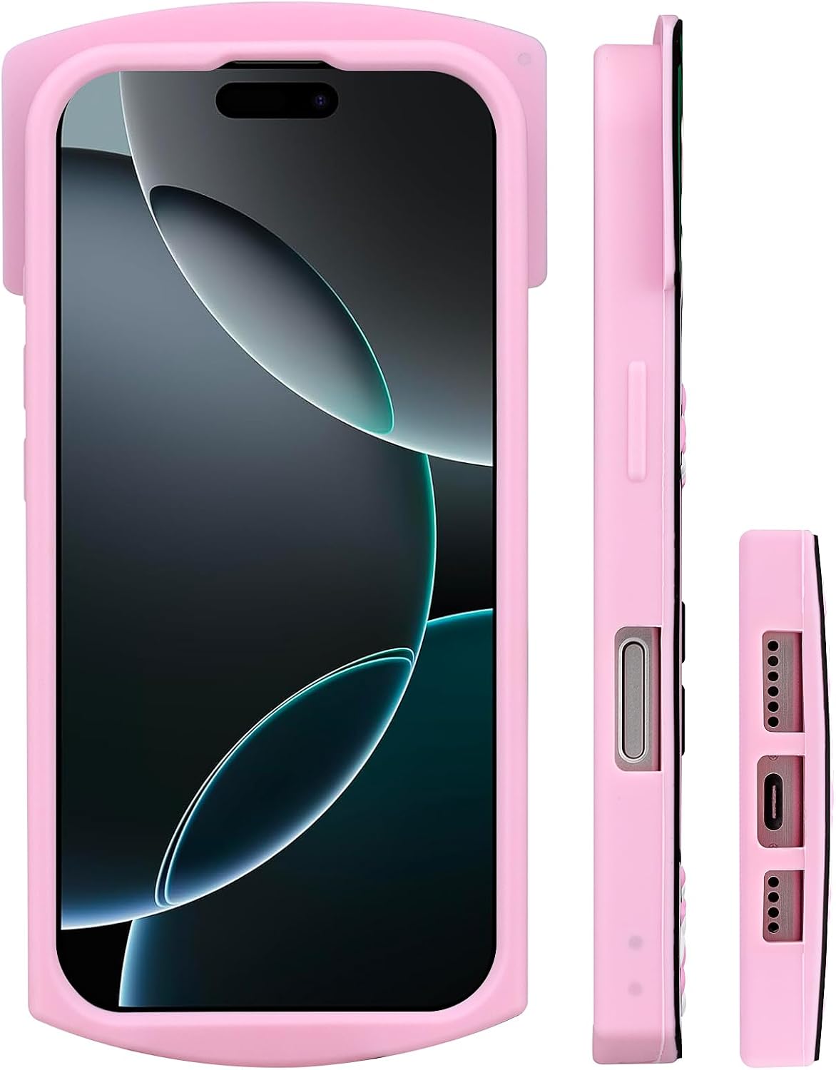 Dumkery Cute Case Compatible with iPhone 16 Pro Max Chill Pills Case, Girly Capsule Bottle Shape, 3D Soft Silicone Heavy Duty Protection Shockproof Cases Cover for Girls Women Multicolor